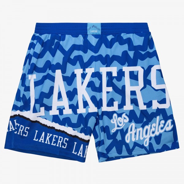 Шорты Los Angeles Lakers Mitchell & Ness Jumbotron 2.0 Sublimated - Royal/Powder Blue