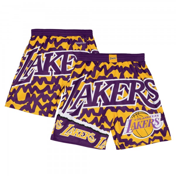 Шорты Los Angeles Lakers Mitchell & Ness Jumbotron 2.0 Sublimated - Purple/Gold