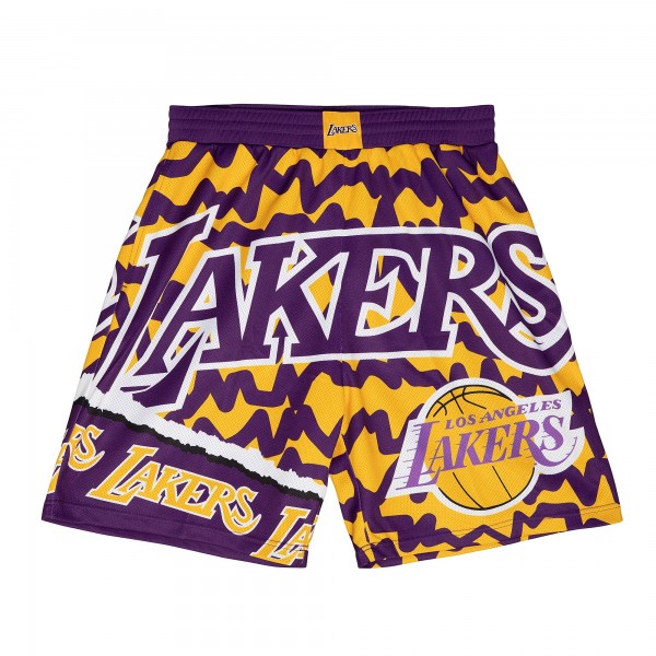 Шорты Los Angeles Lakers Mitchell & Ness Jumbotron 2.0 Sublimated - Purple/Gold