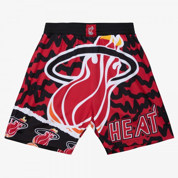 Шорты Miami Heat Mitchell & Ness Black Jumbotron 2.0 Sublimated