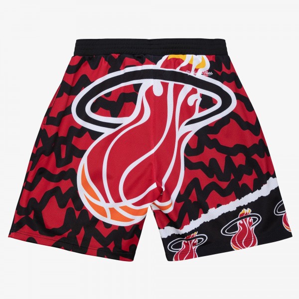 Шорты Miami Heat Mitchell & Ness Black Jumbotron 2.0 Sublimated