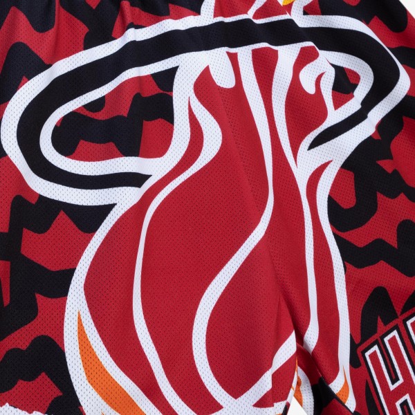 Шорты Miami Heat Mitchell & Ness Black Jumbotron 2.0 Sublimated