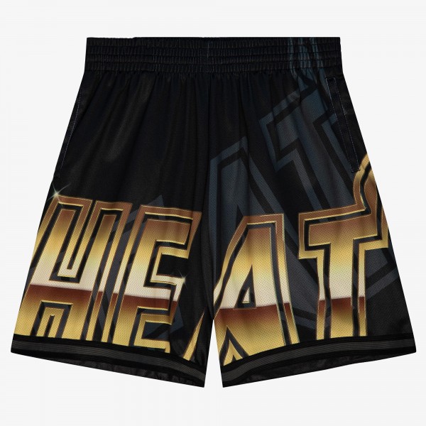 Шорты Miami Heat Mitchell & Ness Black Big Face 4.0 Fashion