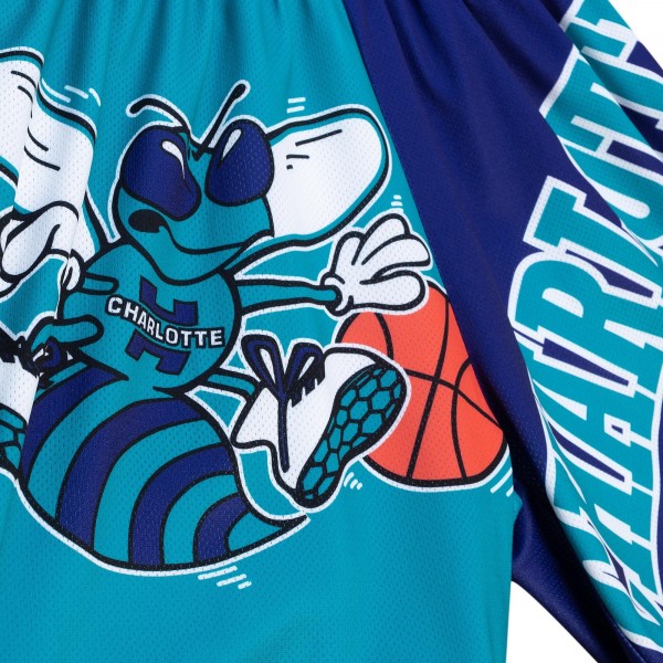 Шорты Charlotte Hornets Mitchell & Ness Teal Big Face 5.0 Fashion
