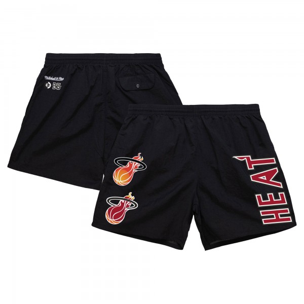 Шорты Miami Heat Mitchell & Ness Black Team Essentials Nylon