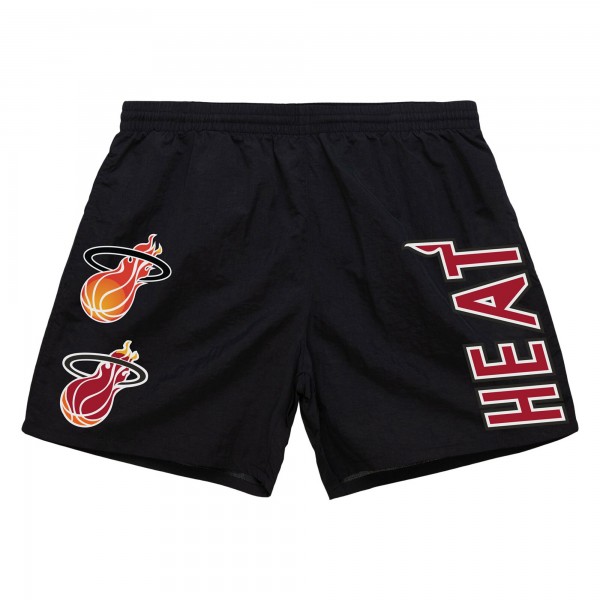 Шорты Miami Heat Mitchell & Ness Black Team Essentials Nylon