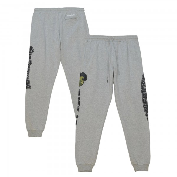 Штаны Dallas Mavericks Mitchell & Ness Ghost Green Camo - Heather Gray