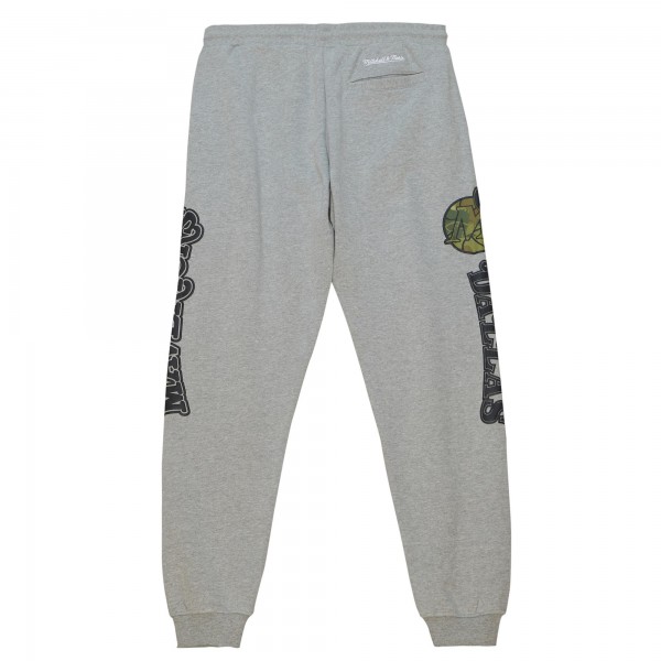 Штаны Dallas Mavericks Mitchell & Ness Ghost Green Camo - Heather Gray