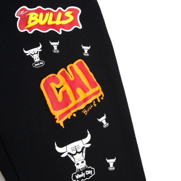 Штаны Chicago Bulls Mitchell & Ness Black Slap Sticker