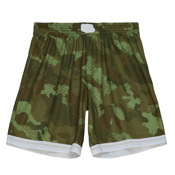 Шорты Charlotte Hornets Mitchell & Ness 1992-93 Hardwood Classics Ghost Green Swingman - Camo