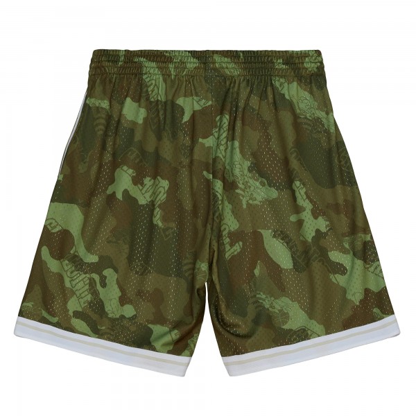 Шорты Charlotte Hornets Mitchell & Ness 1992-93 Hardwood Classics Ghost Green Swingman - Camo