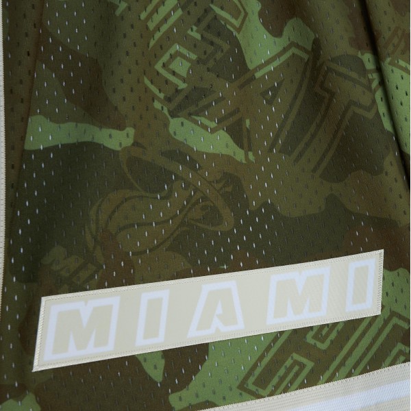 Шорты Miami Heat Mitchell & Ness Camo 1996-97 Hardwood Classics Ghost Green Swingman