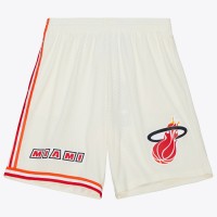 Шорты Miami Heat Mitchell & Ness Cream 1996/97 Hardwood Classics Team Color Swingman