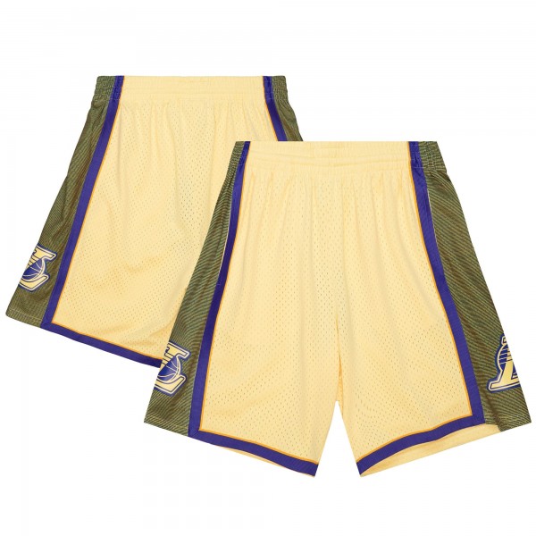 Шорты Los Angeles Lakers Mitchell & Ness 2009-10 Hardwood Classics Space Knit Swingman - Yellow