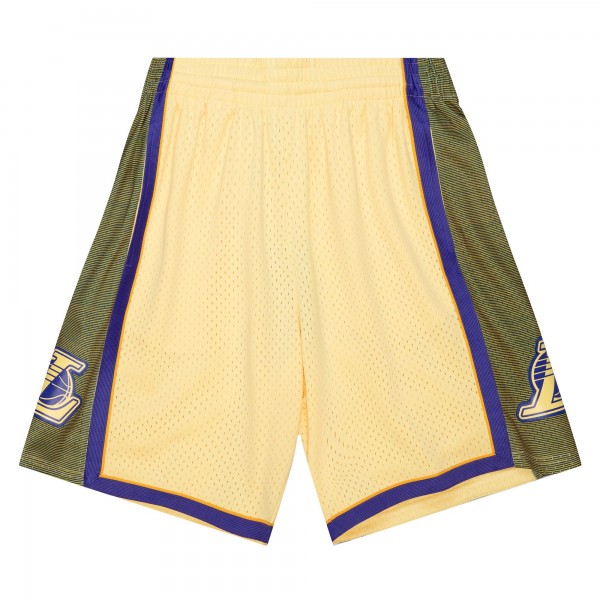Шорты Los Angeles Lakers Mitchell & Ness 2009-10 Hardwood Classics Space Knit Swingman - Yellow