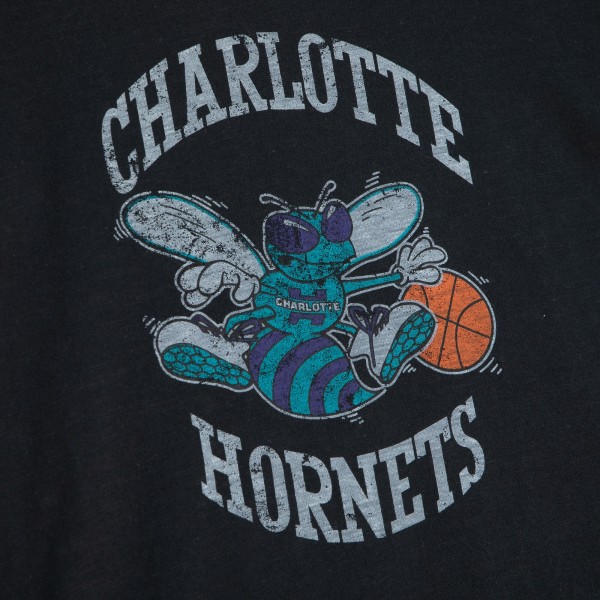 Футболка Charlotte Hornets Mitchell & Ness Black Legendary Slub