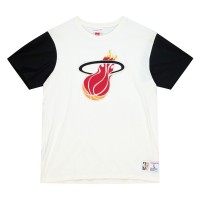 Футболка Miami Heat Mitchell & Ness Cream Color Block