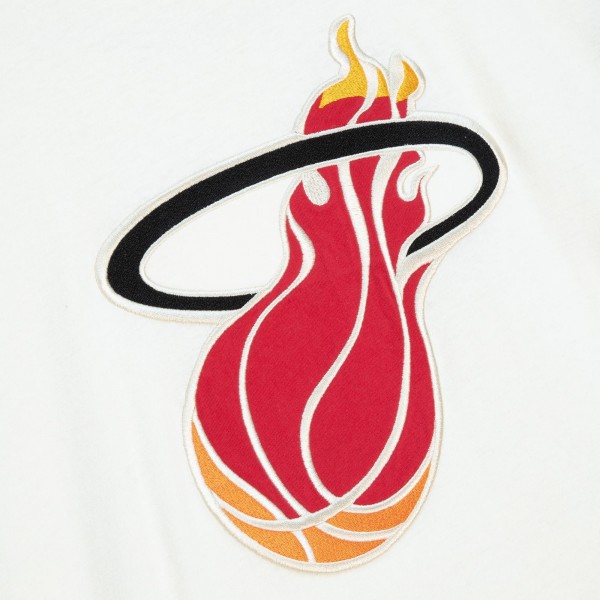 Футболка Miami Heat Mitchell & Ness Cream Color Block