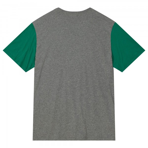 Футболка Milwaukee Bucks Mitchell & Ness Hardwood Classics Color Block - Heather Gray