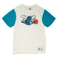 Футболка Charlotte Hornets Mitchell & Ness Cream Color Block