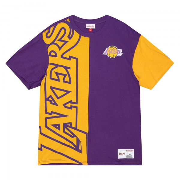 Футболка Los Angeles Lakers Mitchell & Ness Play By Play 2.0 - Gold/Purple