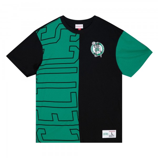 Футболка Boston Celtics Mitchell & Ness Play By Play 2.0 - Kelly Green/Black