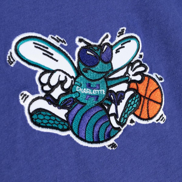 Футболка Charlotte Hornets Mitchell & Ness Play By Play 2.0 - Teal/Purple