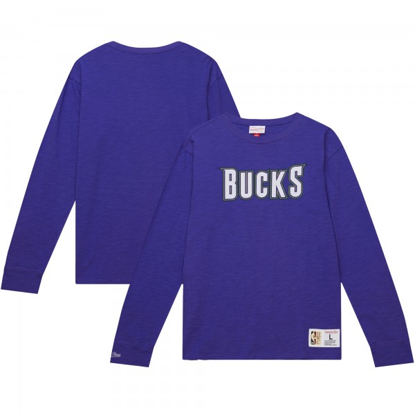 Футболка с длинным рукавом Milwaukee Bucks Mitchell & Ness Legendary Slub - Purple