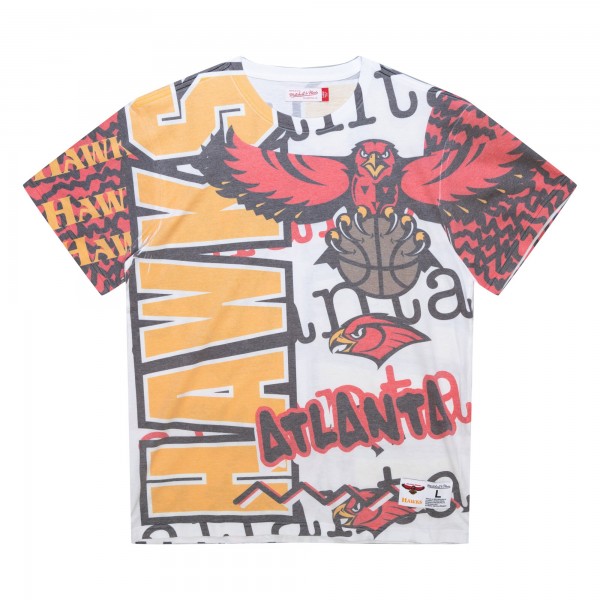 Футболка Atlanta Hawks Mitchell & Ness Jumbotron 2.0 Sublimated - White
