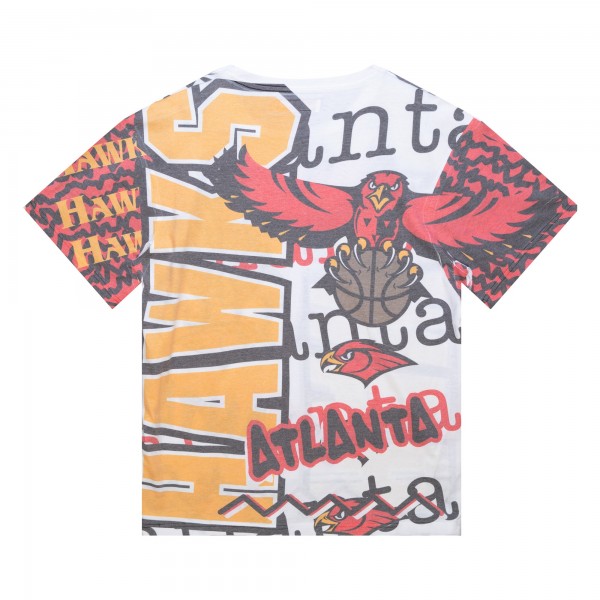 Футболка Atlanta Hawks Mitchell & Ness Jumbotron 2.0 Sublimated - White