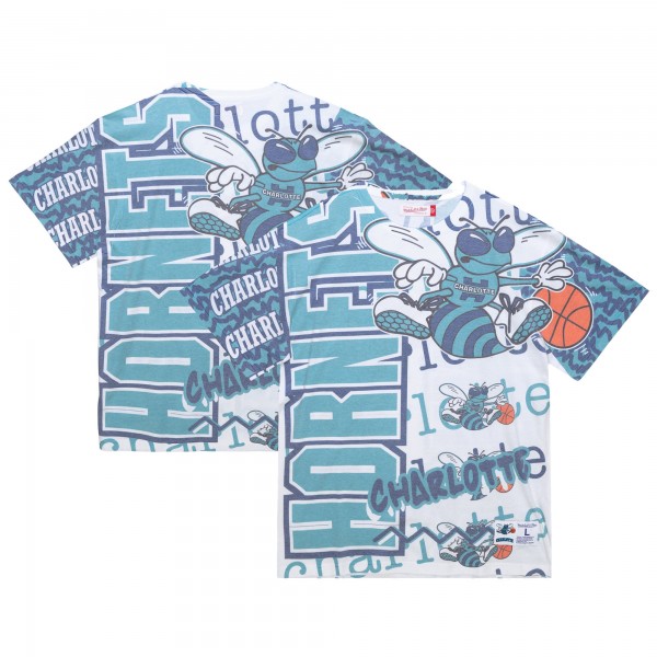 Футболка Charlotte Hornets Mitchell & Ness Jumbotron 2.0 Sublimated - White