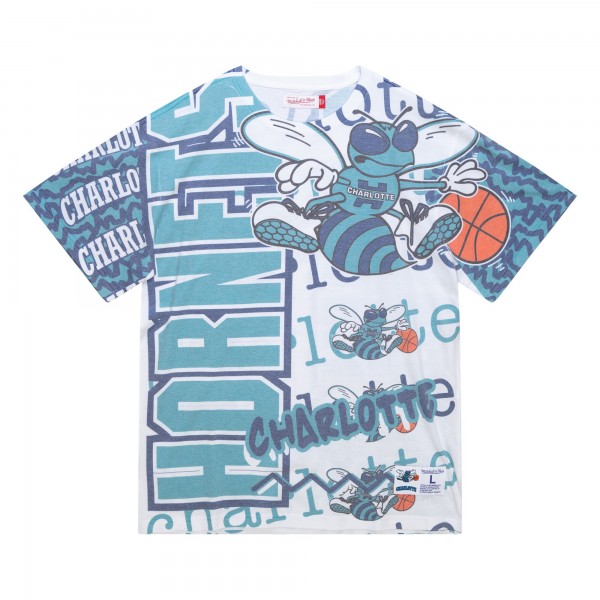 Футболка Charlotte Hornets Mitchell & Ness Jumbotron 2.0 Sublimated - White