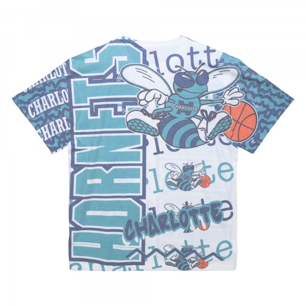 Футболка Charlotte Hornets Mitchell & Ness Jumbotron 2.0 Sublimated - White