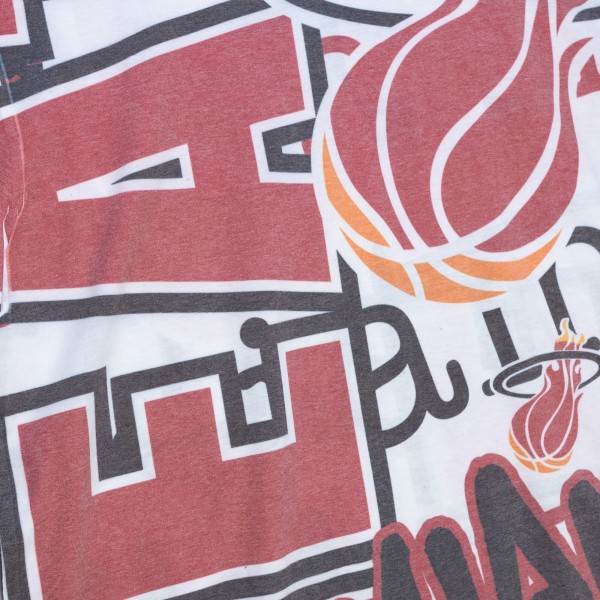 Футболка Miami Heat Mitchell & Ness White Jumbotron 2.0 Sublimated