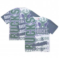 Футболка Milwaukee Bucks Mitchell & Ness Jumbotron 2.0 Sublimated - White