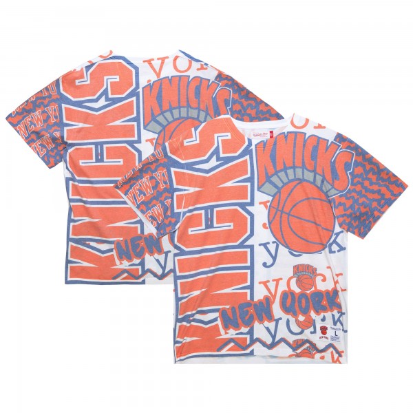 Футболка New York Knicks Mitchell & Ness Jumbotron 2.0 Sublimated - White