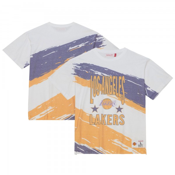 Футболка Los Angeles Lakers Mitchell & Ness Paintbrush Sublimated - White