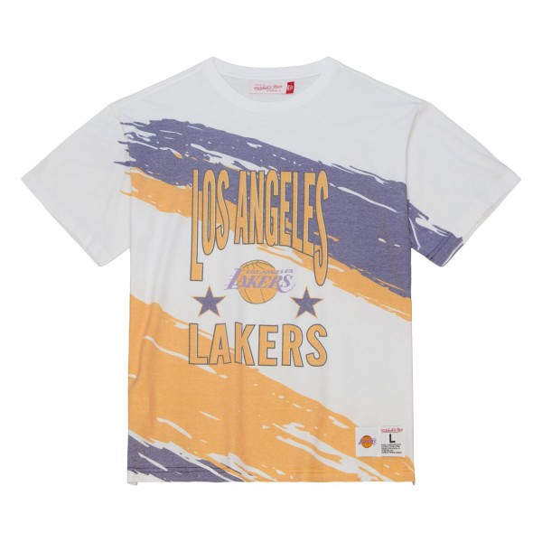 Футболка Los Angeles Lakers Mitchell & Ness Paintbrush Sublimated - White