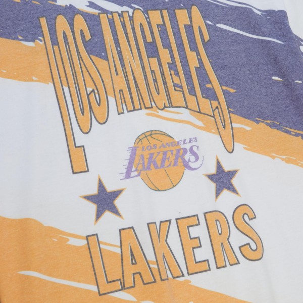 Футболка Los Angeles Lakers Mitchell & Ness Paintbrush Sublimated - White
