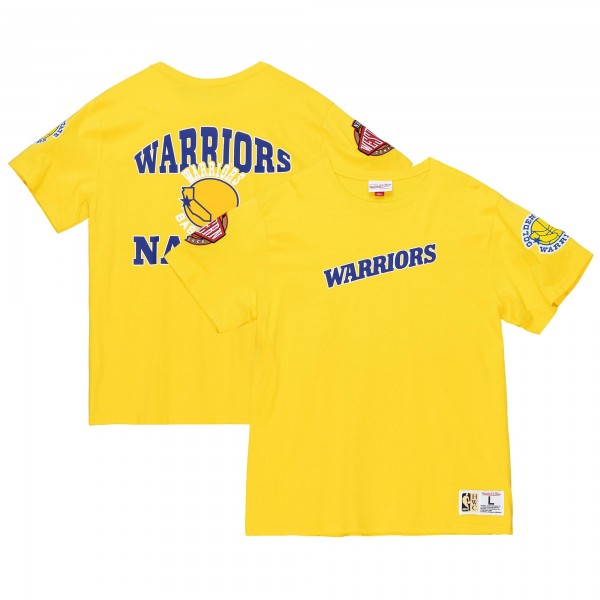 Golden State Warriors Mitchell & Ness Gold Team Origins Top