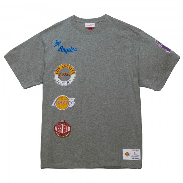 Футболка Los Angeles Lakers Mitchell & Ness City Collection - Heather Gray