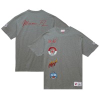 Футболка Miami Heat Mitchell & Ness Heather Gray City Collection