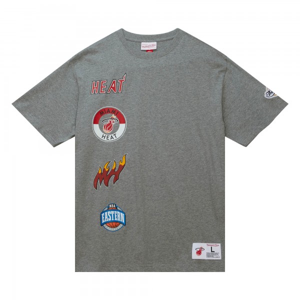Футболка Miami Heat Mitchell & Ness Heather Gray City Collection