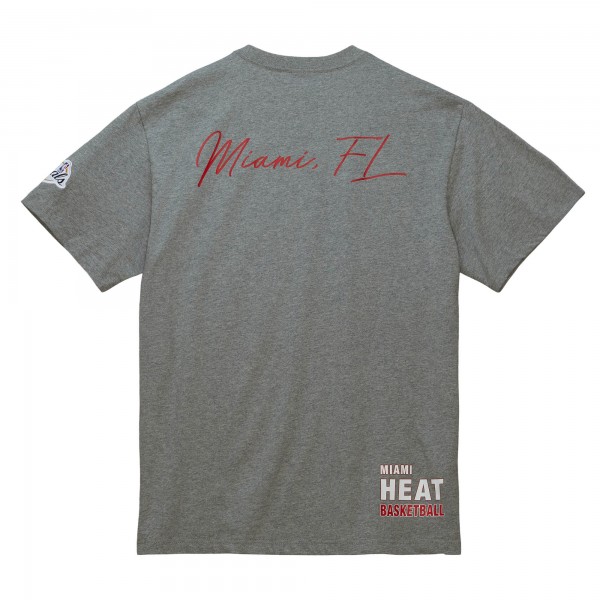 Футболка Miami Heat Mitchell & Ness Heather Gray City Collection