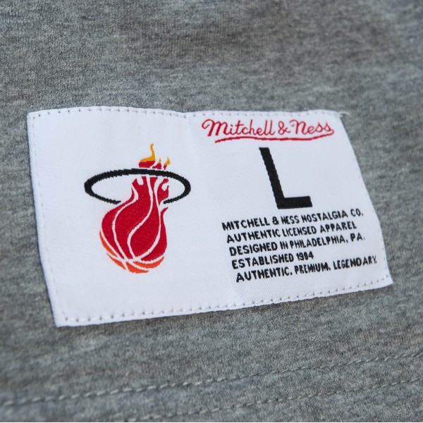 Футболка Miami Heat Mitchell & Ness Heather Gray City Collection