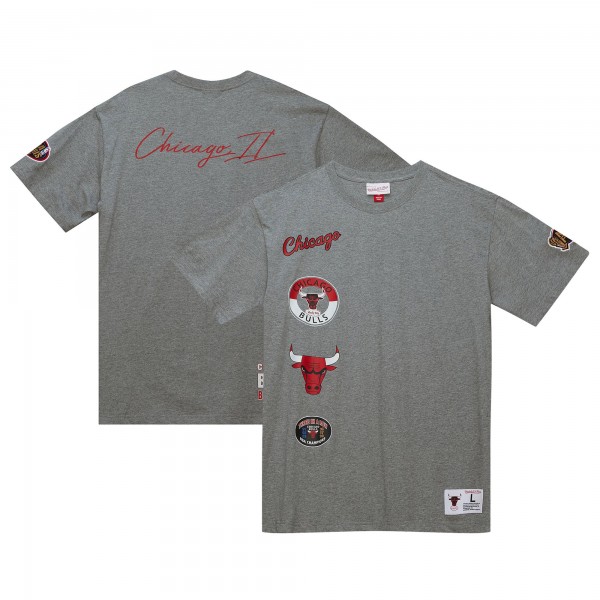Футболка Chicago Bulls Mitchell & Ness City Collection - Heather Gray