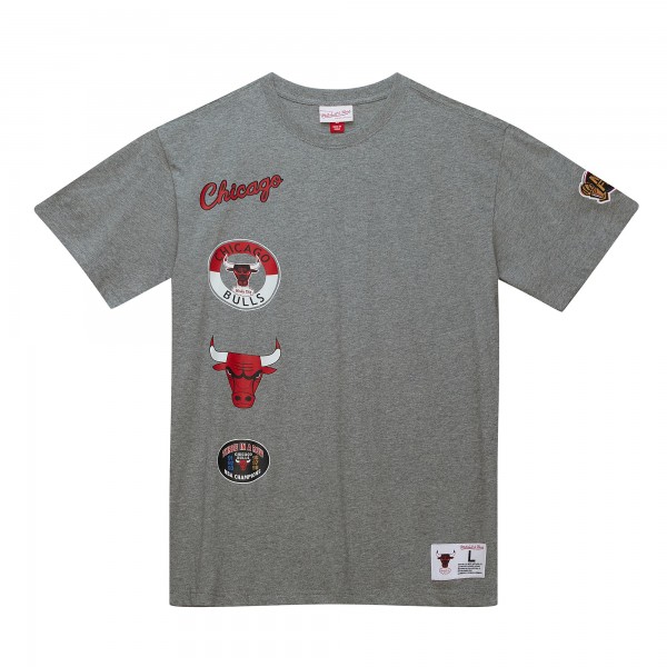 Футболка Chicago Bulls Mitchell & Ness City Collection - Heather Gray