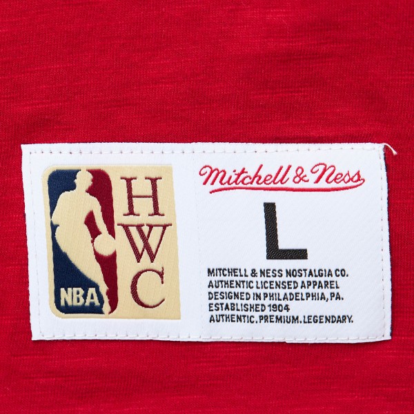 Футболка Miami Heat Mitchell & Ness Scarlet Hardwood Classics Legendary Slub
