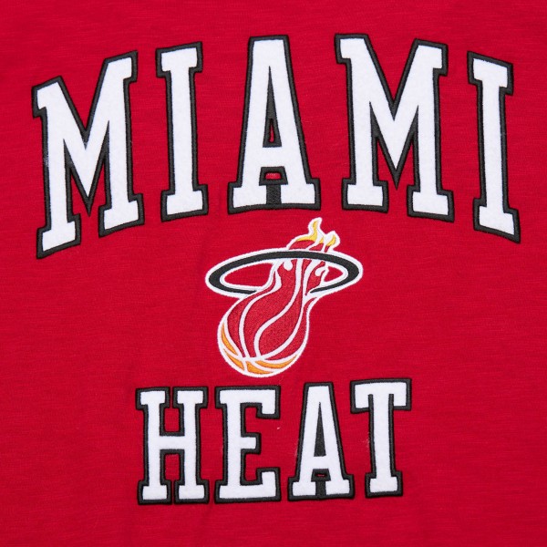 Футболка Miami Heat Mitchell & Ness Scarlet Hardwood Classics Legendary Slub