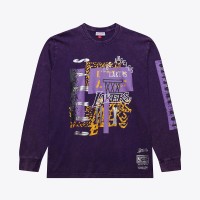 Футболка с длинным рукавом Los Angeles Lakers Mitchell & Ness 90s Reflective Lo-Fi - Purple
